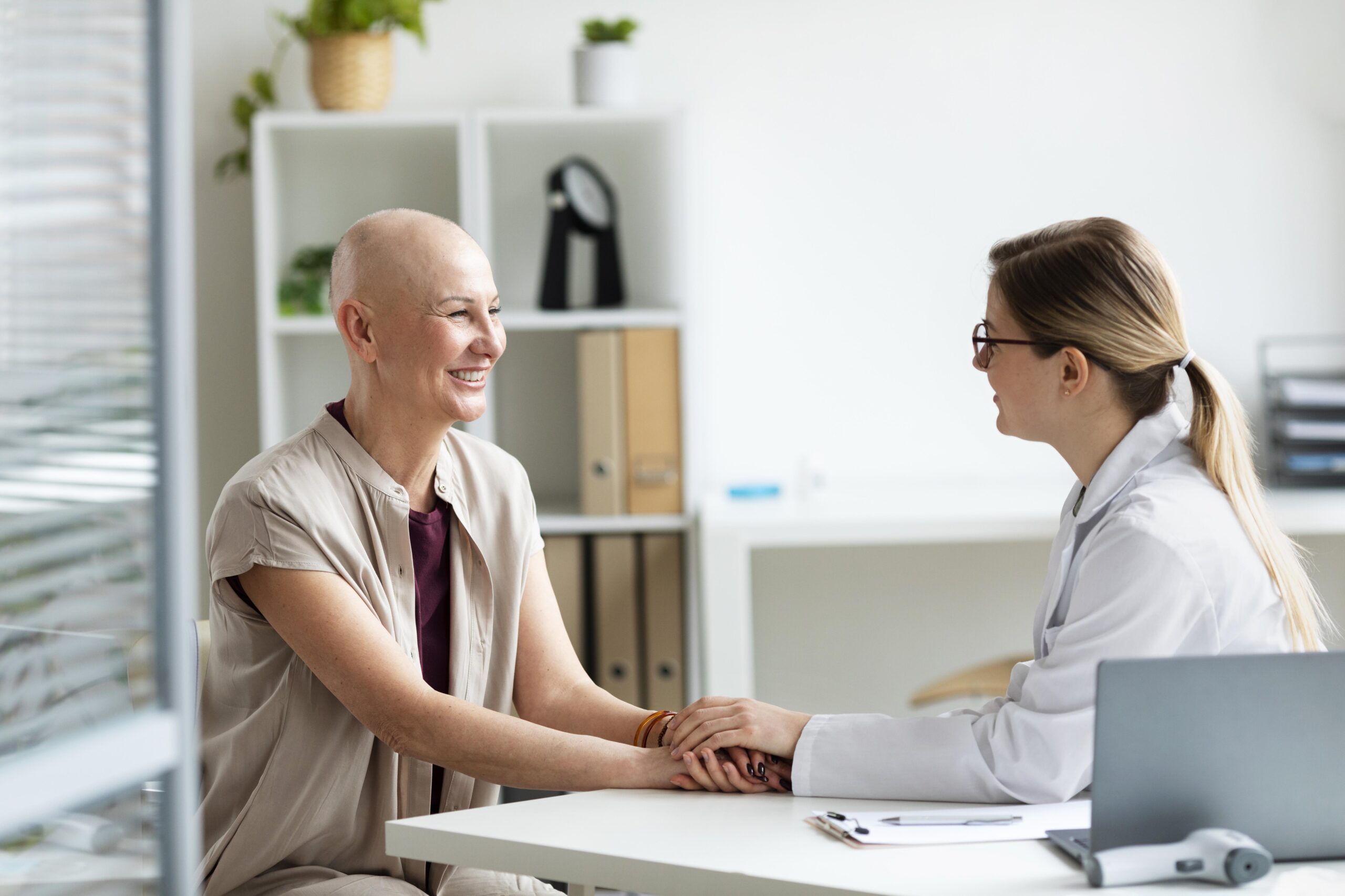 female consulting with her healthcare provider